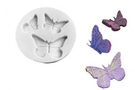 Molde silicona 3 mariposas